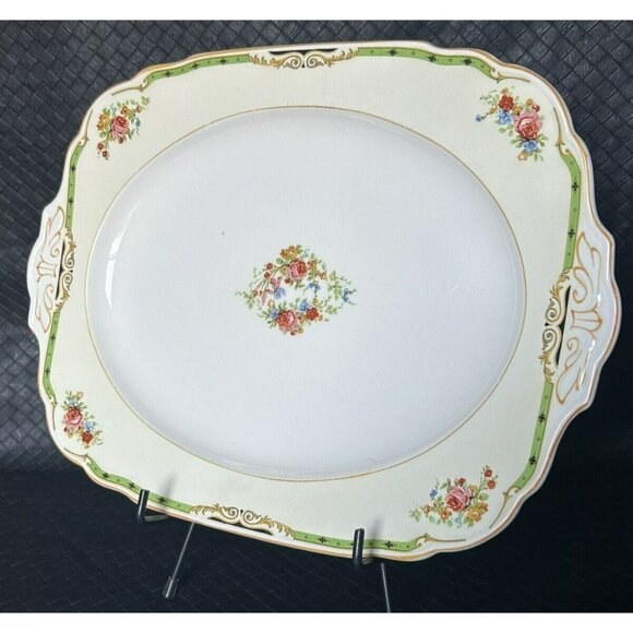 Antique 1928 W.H. Grindley Astoria 15 X 11 Platter Made In England - Picture 3 of 16